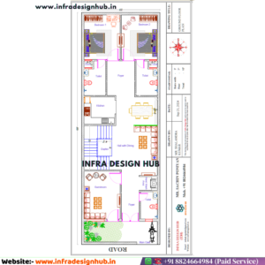 23x68 house plans, 1600 sq ft house plan