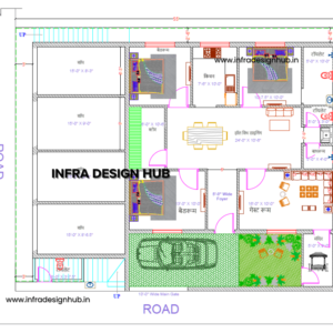 45x55 house plans, 4 bedroom house plans
