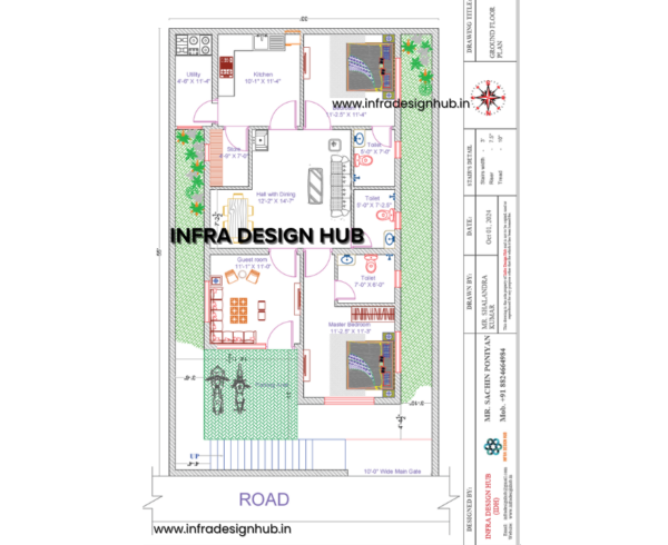 33x55 house plans, 1800 sq ft house plan