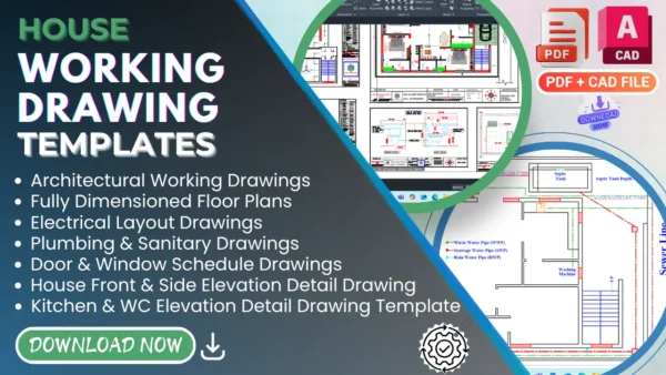 Architectural Working Drawing Template - (CAD+PDF)