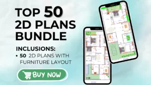 Top 50 2D modern house plans bundle in PDF including residential, duplex & villa layouts