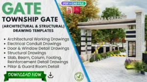 Township Gate Detail Drawings with architectural and structural details