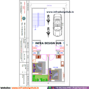 20x45 sqft floor plan with spacious 5BHK G+1 house layout on 900 sqft (100 gaj) plot