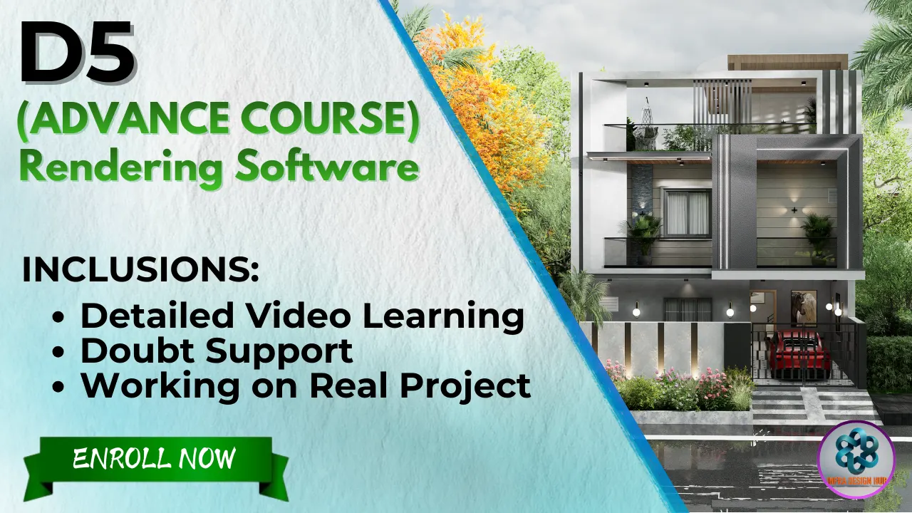 D5 Render course for real-time 3D rendering and architectural visualization