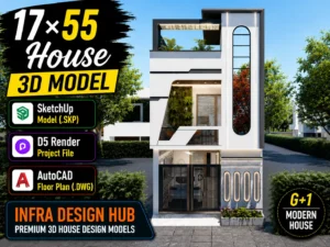 17x55 House 3D Model