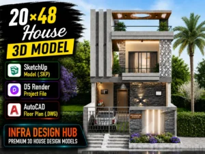 20x48 House 3D Model