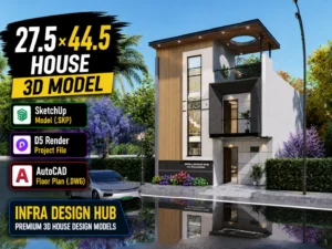 27.5x44.5 House 3D Model