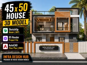 45x50 House 3D Model