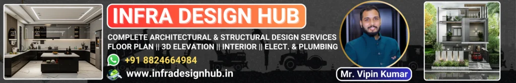 Modern House Designs with complete architectural, structural, electrical and plumbing drawings by Infra Design Hub.