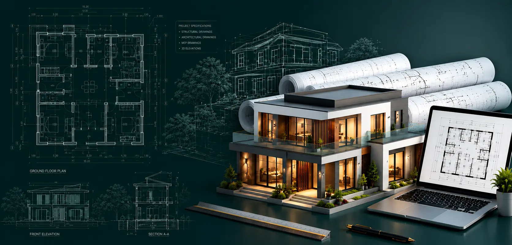 House Designs with Complete Drawing Packages