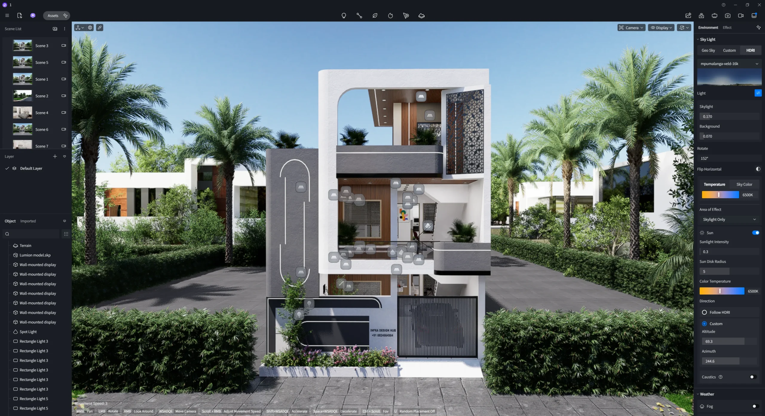 25x60 House 3D Model - Image 2