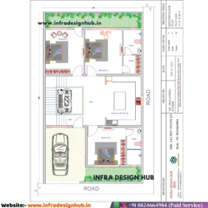 35x60 house plan with 7bhk duplex in a 2100 sqft area includes car parking